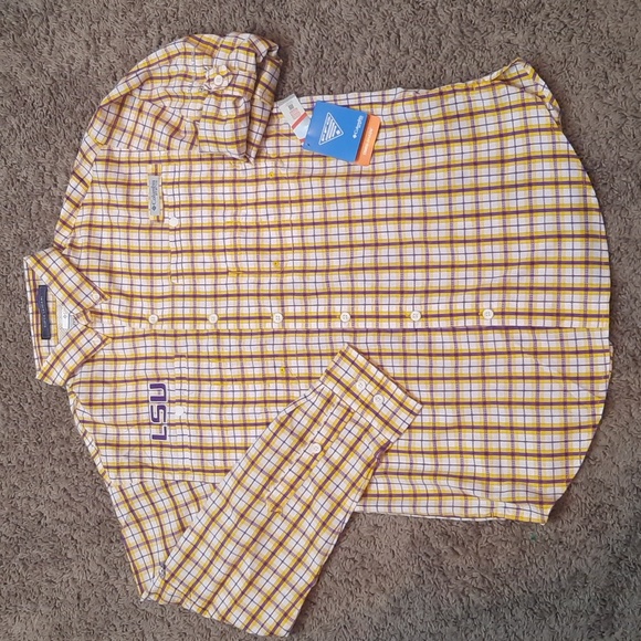 Columbia PFG Super Tamiami LSU Shirt - Picture 1 of 6